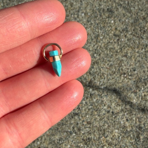 Turquoise lantern pendant - Picture 3 of 3